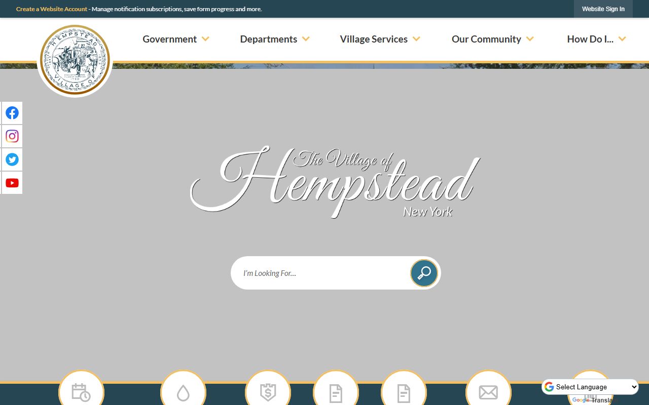 Hempstead inmate population and Village of Hempstead official police services