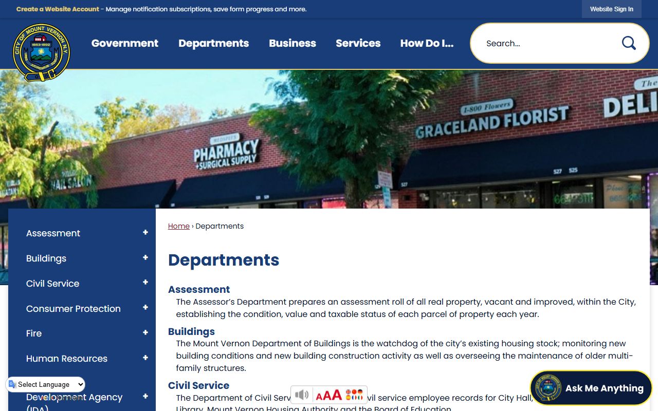 Mount Vernon inmate population records through Office of the City Clerk