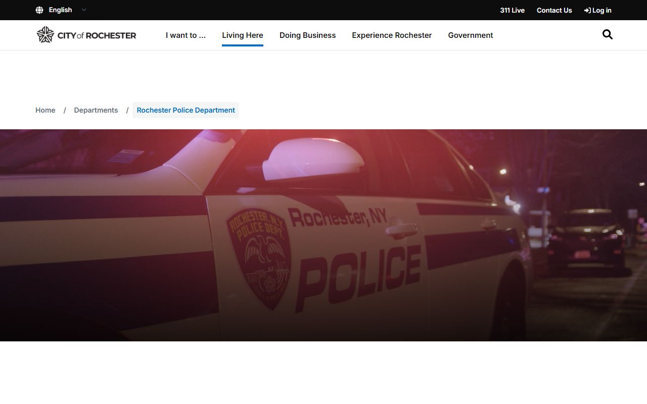 Rochester inmate population and Rochester Police Department official website