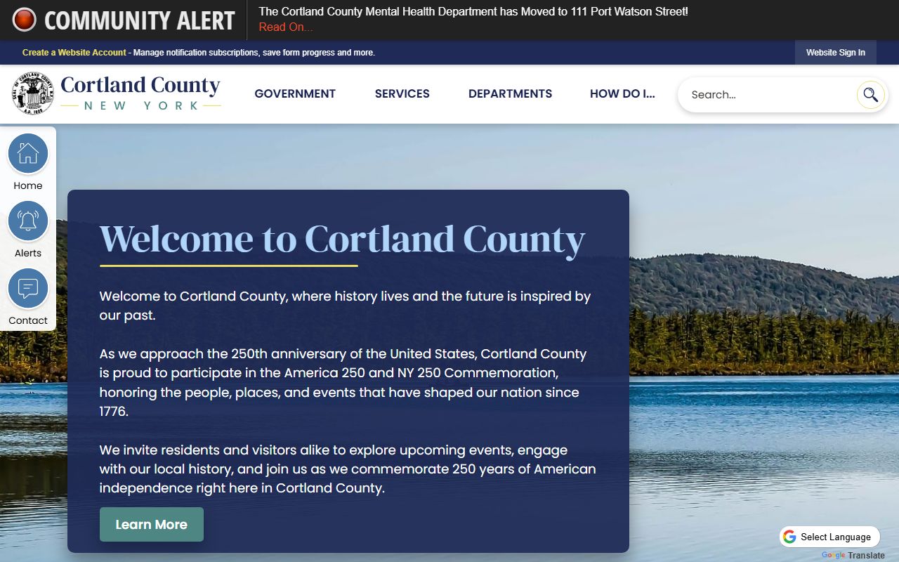 Cortland County inmate population facility in central New York