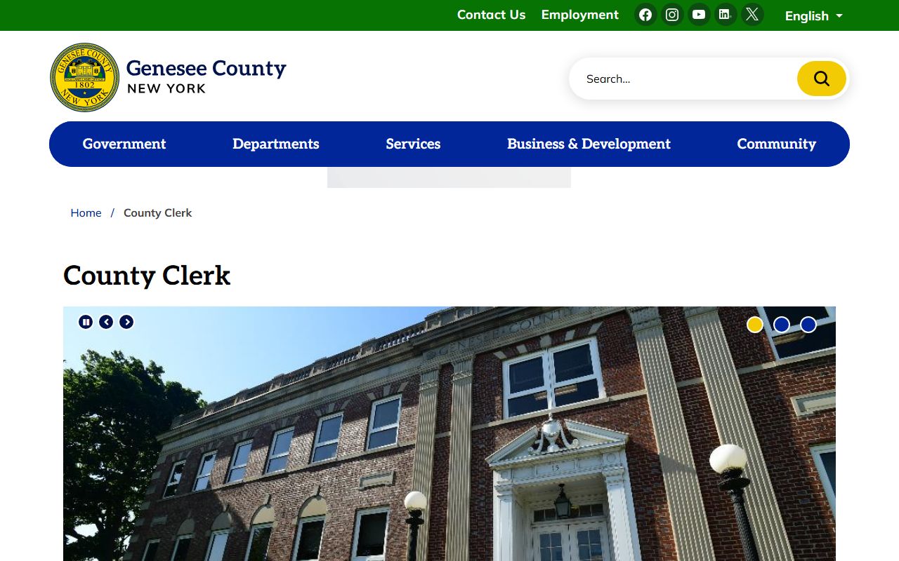 Genesee County inmate population records through County Clerk