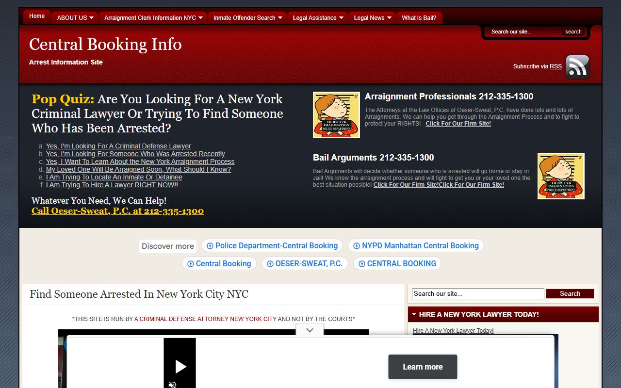 Queens County inmate population processing through central booking system