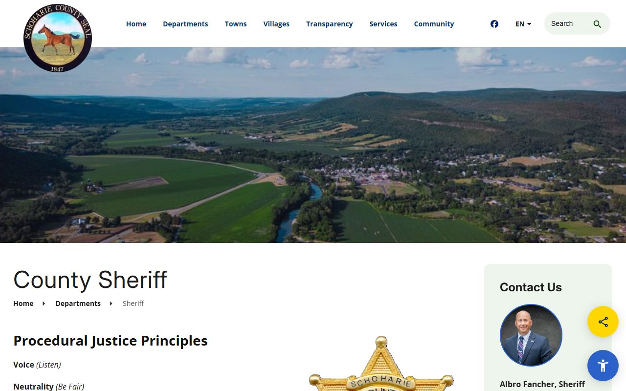 Schoharie County inmate population management through the Sheriff's Office
