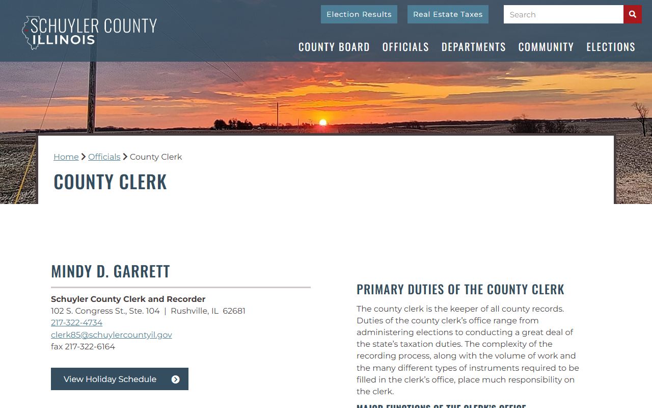 Schuyler County inmate population court records through the County Clerk