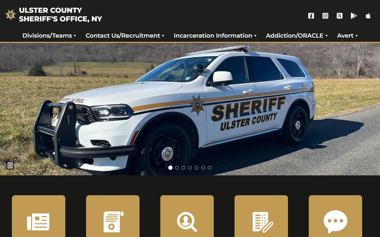 Ulster County inmate population information from sheriff website
